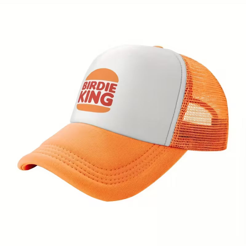 Birdie King Parody Logo Funny Golf Baseball Cap