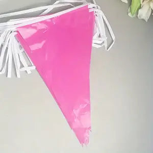 10m Pink Pennant Flag Banner