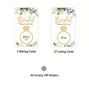 40pc Bridal Shower Scratch & Win Game