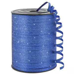 500 Yards Blue Glitter Curling Ribbon