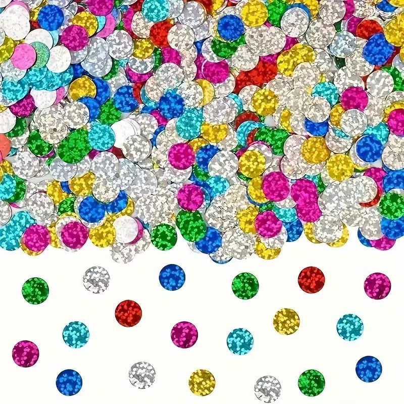 Glitter Multi Color Polka Dot Confetti