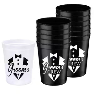 12pc Groom’s Crew 16oz Cups