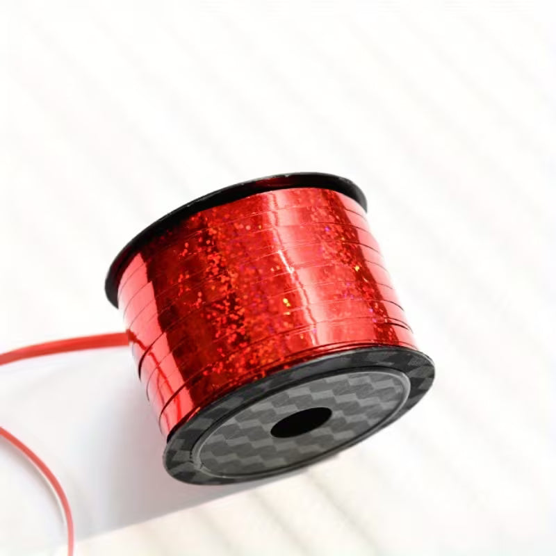 1 Roll 91.44 meter Shiny Metal Balloon Ribbon (red)