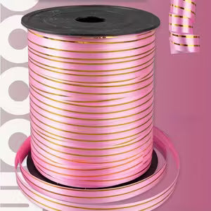 Waterproof Pink & Golden Curling Ribbon