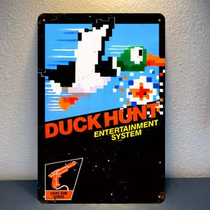 Duck Hunt Video Game Metal Sign