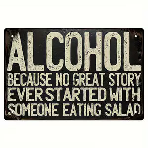 Vintage Metal Wall Sign - Alcohol Signage