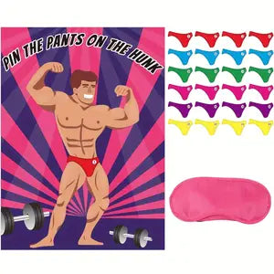 Pin the Pants on the Hunk - Bride Shower Party Game Set