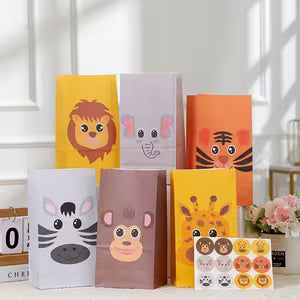Animal Party Gift Bag & Sticker Set
