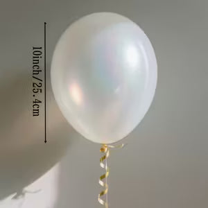 10" Pearl White Latex Balloons