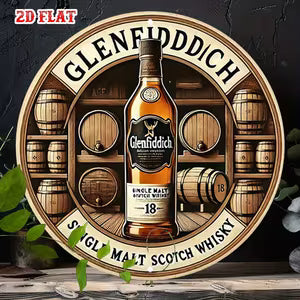 Round Luxury Wall Sign - Glenfiddich Whiskey