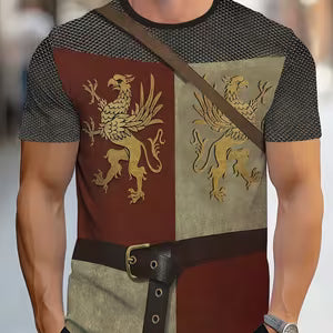Men’s 3D Geometric Printed T-Shirt