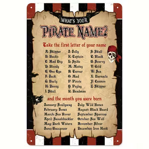 Pirate Name Game Sign