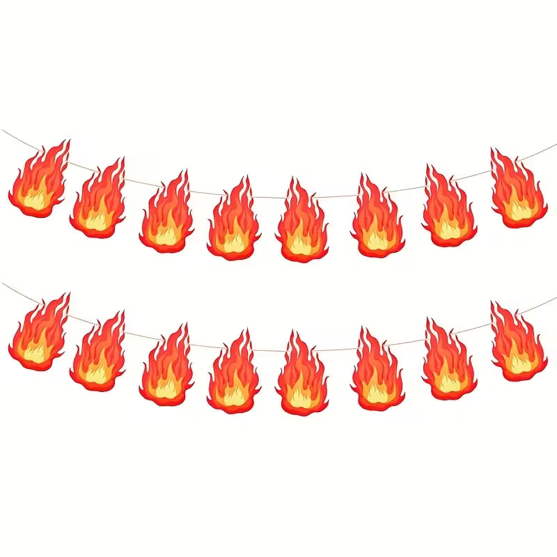 Flame Banner – Firefighter Theme Party Decorations