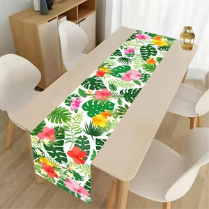 Flamingo & Palm Leaf Table Runner - Tropical Paradise