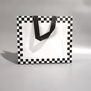 Black and White Checkered Tote Bags