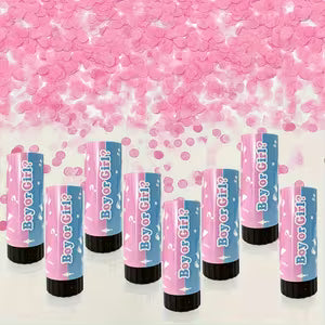 4pcs Pink Gender Reveal Poppers Cannon