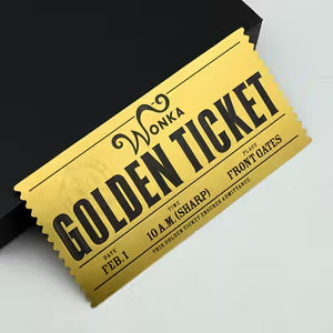 Golden Ticket Wonka Vintage Movie Souvenir