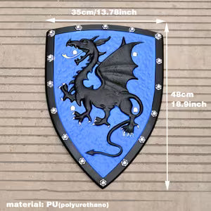 Medieval Dragon Shield (Blue)