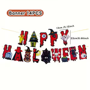 Blood-Red “Happy Halloween” Party Banner