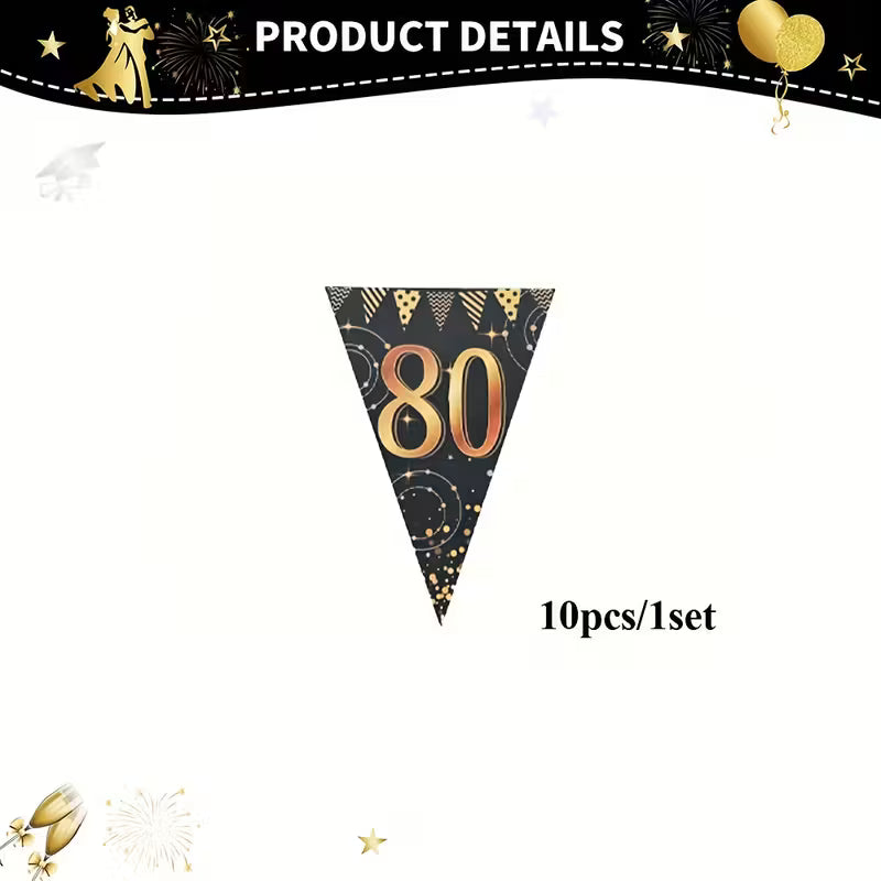 12pcs/1set, Black and Golden Theme (80)