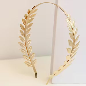 Baroque-Style Gold Leaf Headband