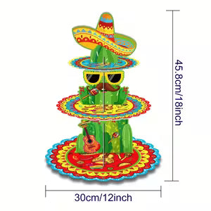 Mexican 3 Tier Cupcake Stand