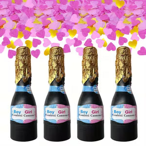 Pink Gender Reveal Confetti Poppers - Champagne