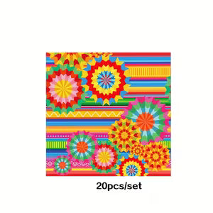 Colorful Mexican Square Paper Napkins