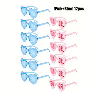 6pcs Gender Reveal Glasses - Team Boy