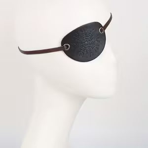 Leather Pirate Eyepatch Black