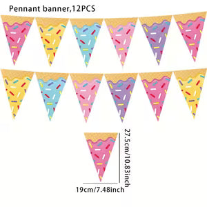 Ice Cream, Cookies & Doughnuts Party Banner