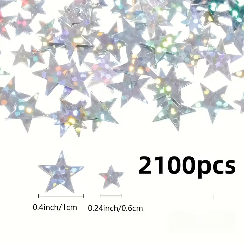 10g Silver Star Glitter Confetti