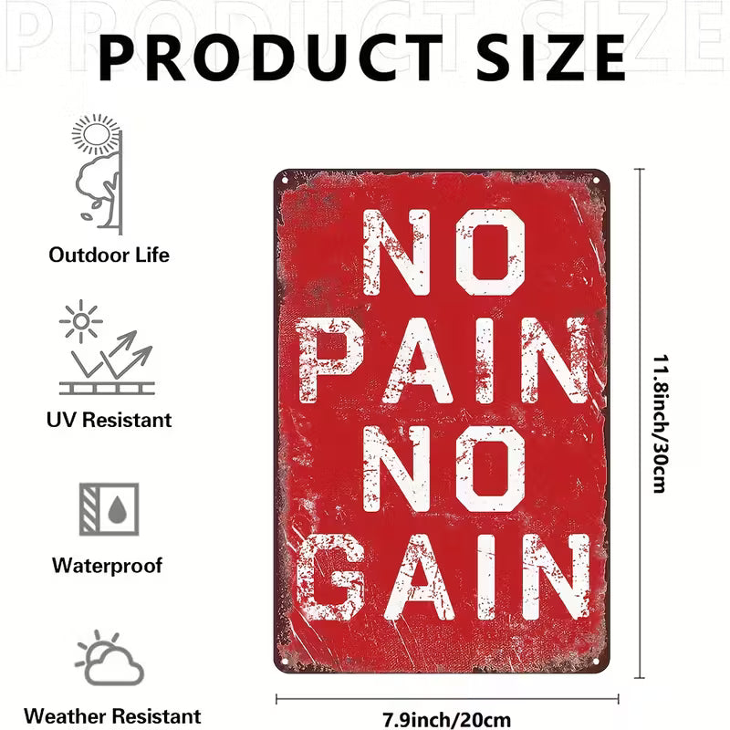 Funny Gym Metal Tin Sign