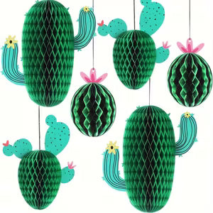 Cactus Honeycomb Paper Centerpieces