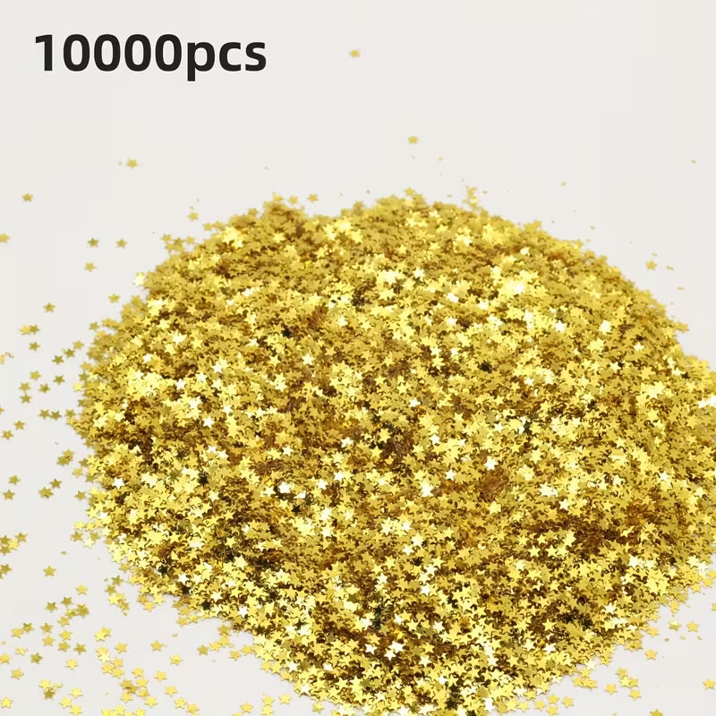 Glittering Golden Star Sequins