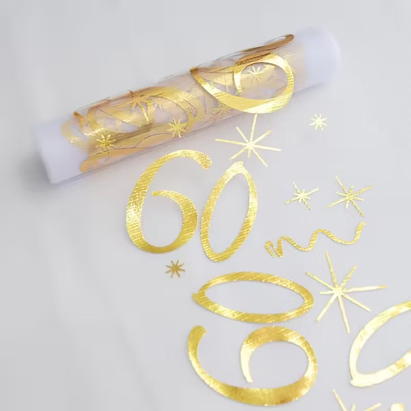 60th Table Runner Gold
