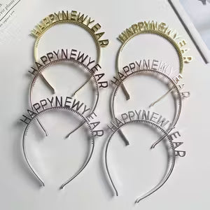 3pcs Happy New Year Headbands