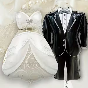 Groom and Bride Foil Balloon Set