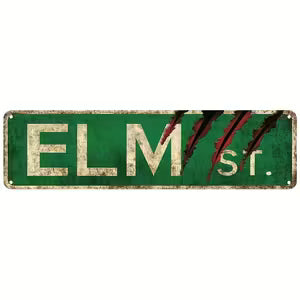 Elm Street Horror Movie Metal Wall Sign 10×40cm