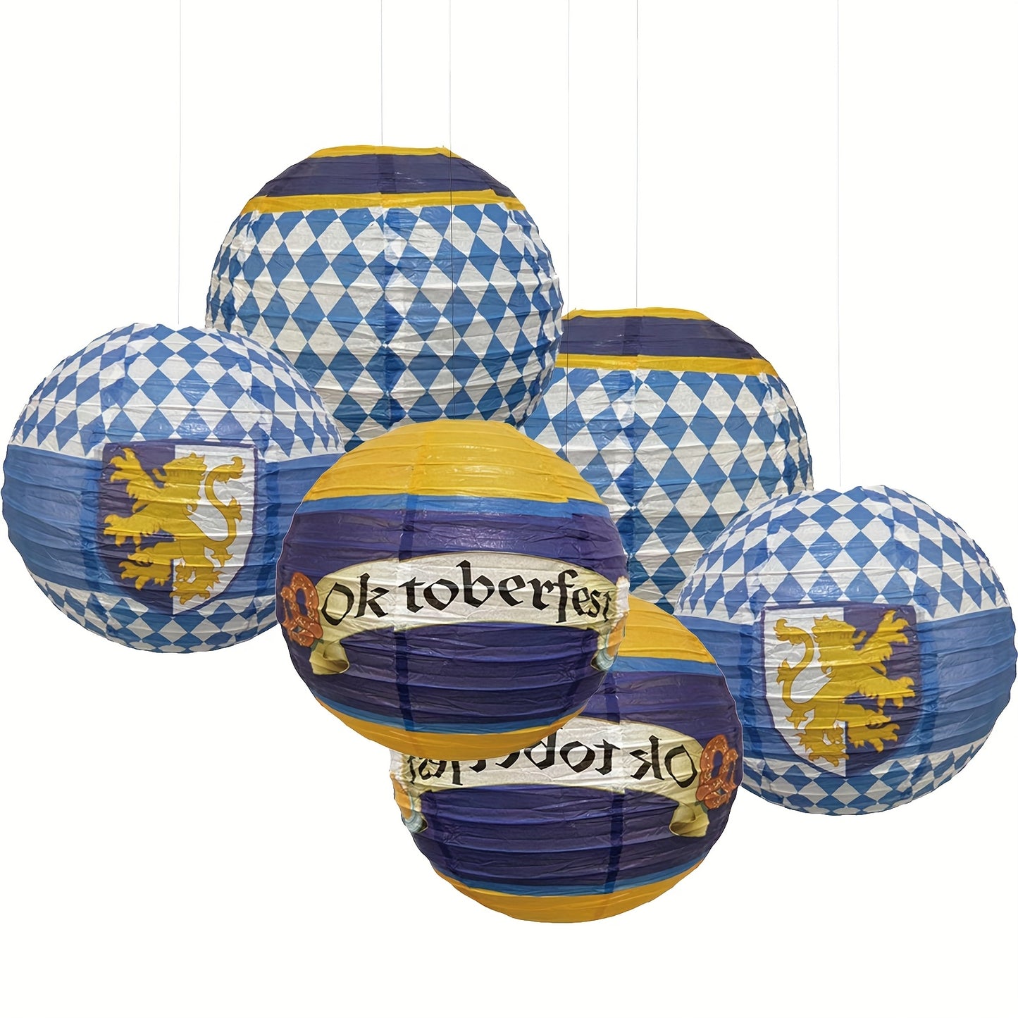 6pcs Oktoberfest Beer Festival Lanterns