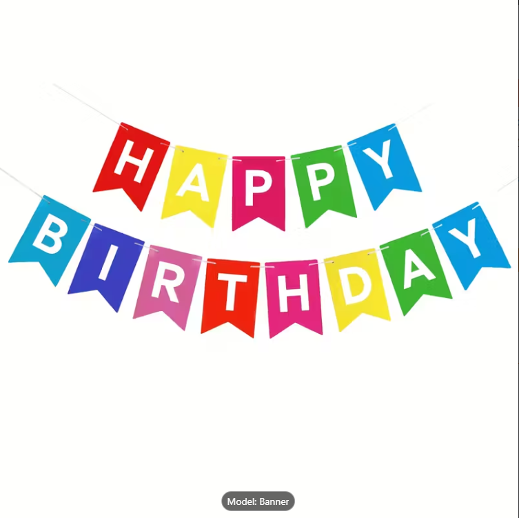 Vibrant Felt Birthday Banner