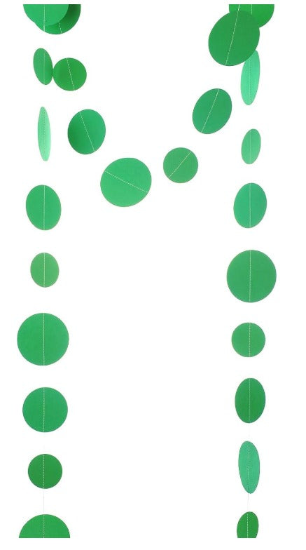 Paper Circle Garland - Green