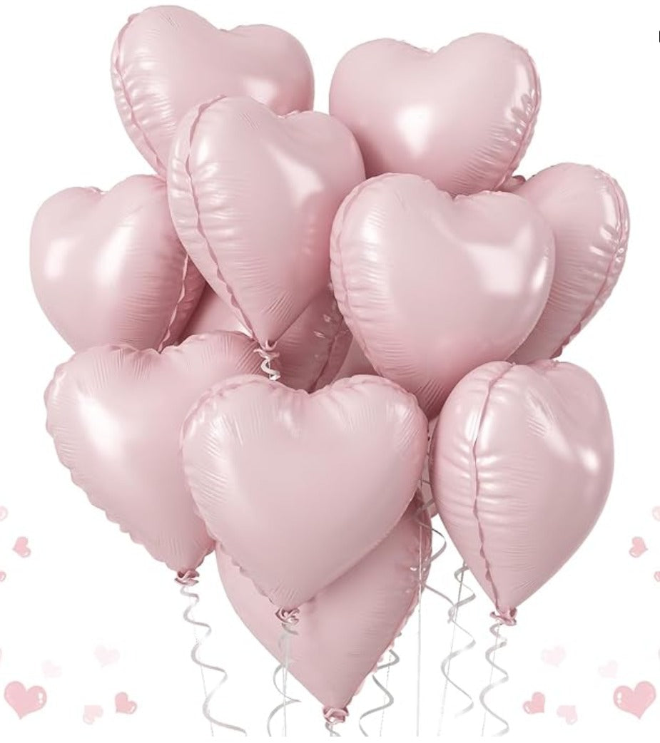 6pcs Elegant Heart Foil Balloon
