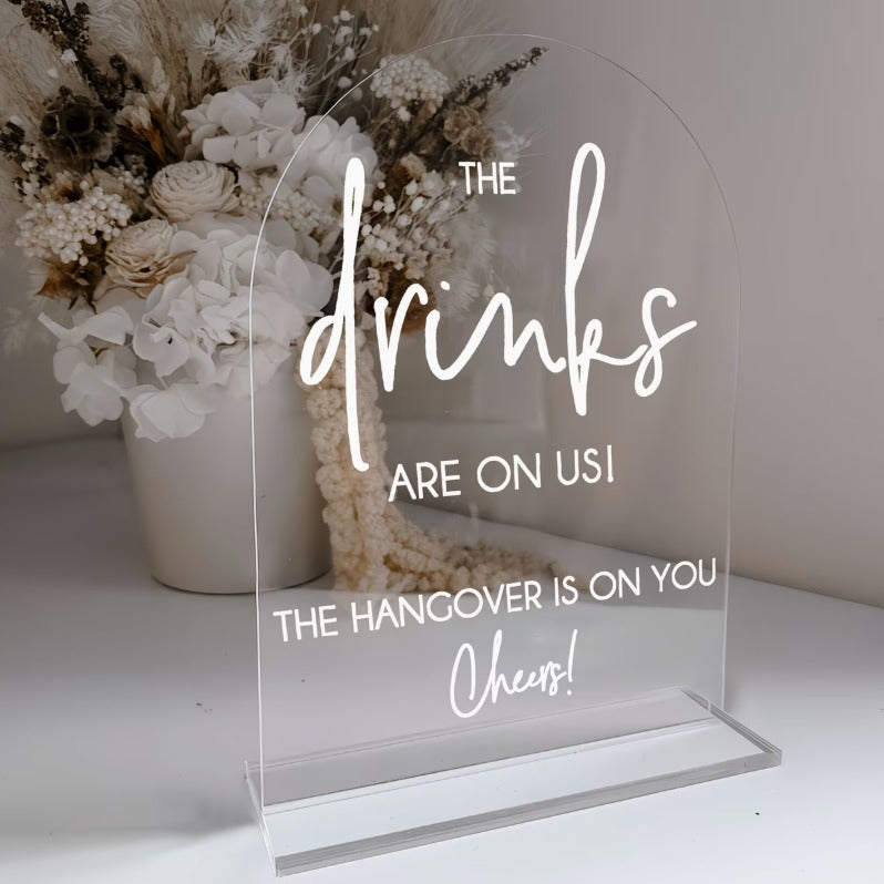 Wedding Bar Sign with Stand