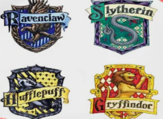 Harry Potter Hogwarts House Cake Toppers – 8 Pieces