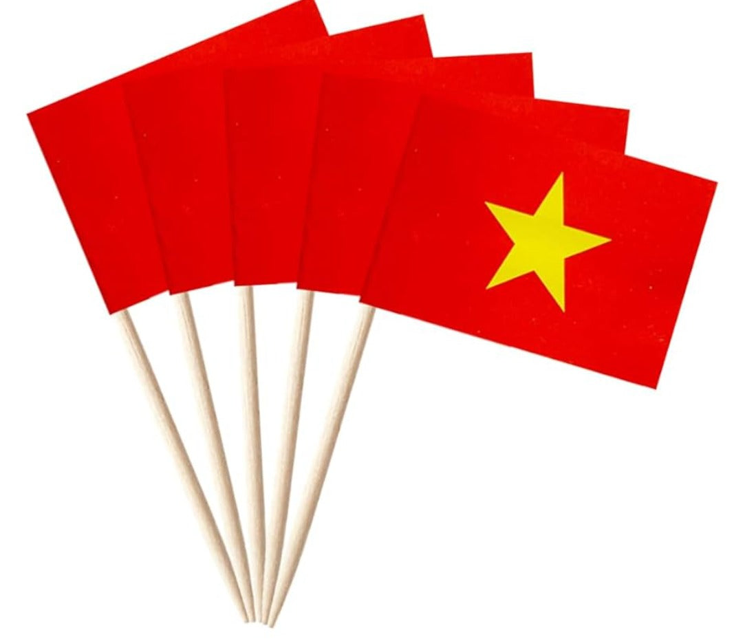 Vietnam Flag Toothpicks