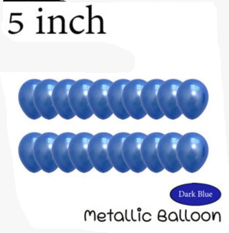 5" Latex Balloon Metallic Blue (100 pcs)