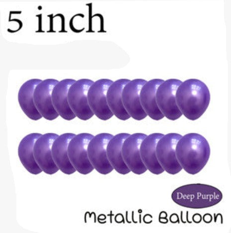 5" Latex Balloon Metallic Deep Purple (100 pcs)