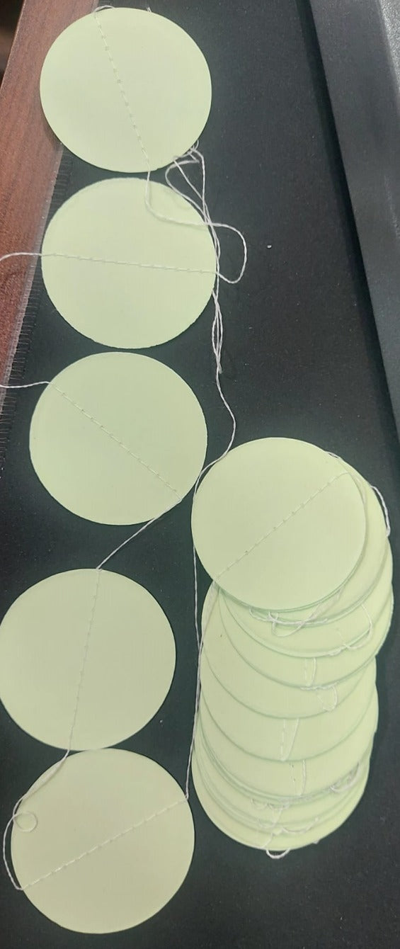 Paper Circle Garland – Light Green