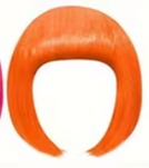 Dark Orange Short Hair Wig